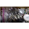 Image 5 : Box of Dishes (bowls, cups, plates) & Cutlery