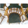 Image 3 : 6 Wooden Captain's Chairs w/Upholstered Seats
