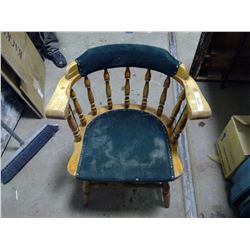 1 Wooden Captain's Chair w/Upholstered Seat