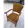 Image 1 : Maple Wood Upholstered Captain's Chair