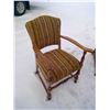 Image 2 : Maple Wood Upholstered Captain's Chair