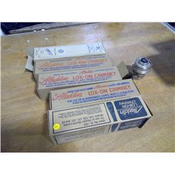 5 Empty Aladdin Chimney Boxes and Aladdin Model C Burner