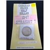 Image 1 : Canadian Silver 50 Cents - 1947 Straight 7 Type