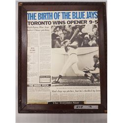 Blue Jays Toronto Star 1977 Sports Column Framed