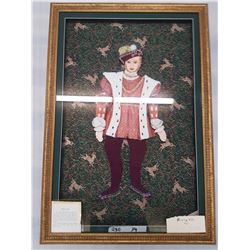 Framed Fabric Wall Art Henry VIII