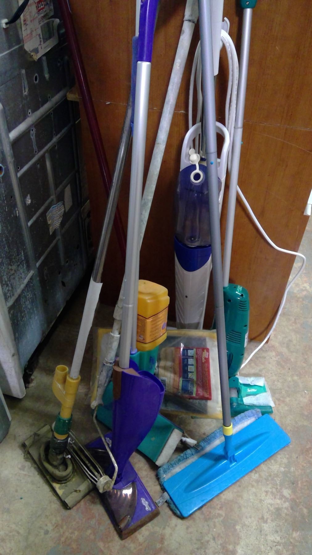 Lot of Mops and Brooms