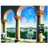 Image 1 : Ferjo, "Mona Lisa Overlooking" Original Painting on Canvas, Hand Signed with Let