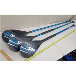 Qty 3 NSP 6' Stand-Up SUP Paddle (handles do not lock)