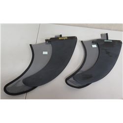 Qty 2 Surftech Skegs Surfboard Fins w/ Covers
