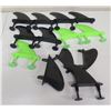 Image 1 : Qty 10 Black & 3 Green Skegs Surfboard Fins