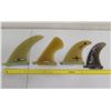 Image 1 : Qty 4 Misc Size Fins Skegs: Fins Unltd, Schaper, Surfin Hawaii, etc