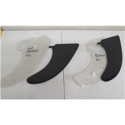 Qty 2 Surftech Skegs Surfboard Fins w/ Covers