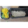 Image 1 : Qty 2 Bins Industrial Rope: Yellow Nylon & White Cord