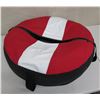 Image 1 : Round Red & White Dive Flag Zippered Bag 28" Diameter