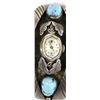 Image 2 : Navajo Sterling Turquoise Watch Bracelet by Dodge