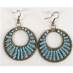 Beaded Hoop Earrings