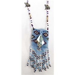 Beaded Pouch Pendant Necklace