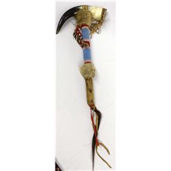 Plains Indian Bead and Horn Dance Rattle