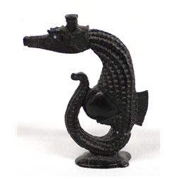 2003 Zuni Carved Jet Seahorse by F. Martinez
