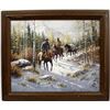 Image 1 : Framed Jack Terry Western Art Print ''Early Snow''