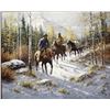 Image 2 : Framed Jack Terry Western Art Print ''Early Snow''