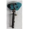 Image 1 : Navajo Sterling Turquoise Tomahawk Pin