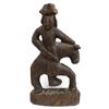 Image 1 : Primitive Carved Don Quijote Wood Man on Donkey Stateue