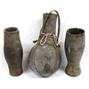 Image 1 : Vintage African Leather Camel Milk Jug and 2 Cups
