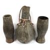 Image 3 : Vintage African Leather Camel Milk Jug and 2 Cups