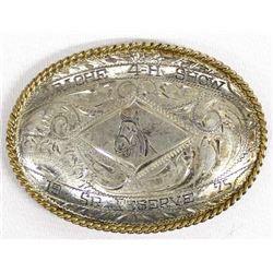 Apache 4-H Show Sterling & Nickel Silver Buckle