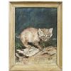Image 1 : Original Pastel Chalk Bobcat Kitten Picture, Cox