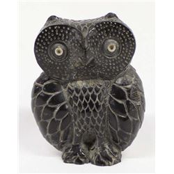 Canadian Inuit Carved Jet Owl Fetish