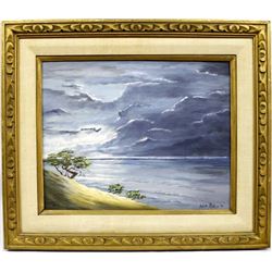 Original 1974 Walt Rollins Oil Landscape Painting