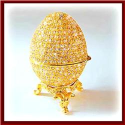 FABERGE GOLD EGG SWAROVSKI CRYSTALS BOX