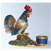Image 1 : CHICKEN ROOSTER SWAROVSKI CRYSTAL CANDLE HOLDER