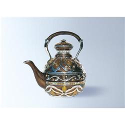 24K GOLD TEA KETTLE SWAROVSKI CRYSTAL JEWELRY BOX