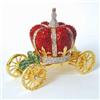 Image 1 : CROWN CARRIAGE GOLD SWAROVSKI CRYSTAL JEWELRY BOX