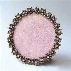 SWAROVSKI CRYSTAL WREATH ROUND FRAME PIN