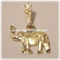14K GOLD PACHYDERM ELEPHANT PENDANT NECKLACE 18â€