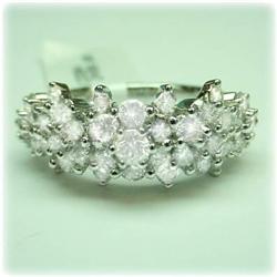 14K GOLD GENUINE 2 CARAT DIAMOND BAND RING sz7