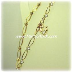 SOLID GOLD GENUINE DIAMOND MOTHER CHILD BRACELET