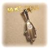 Image 3 : 14K GOLD DIAMOND HAMSA CHAMSA PENDANT