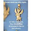 Image 1 : Solid 14K Gold Child Angel Charm Necklace Jewelry
