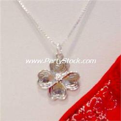 DOGWOOD FLOWER SOLID STERLING SILVER NECKLACE 18