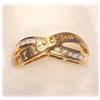 Image 1 : 10K YELLOW GOLD DIAMOND RING W/ I LOVE YOU CUT