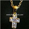 Image 1 : LOT OF6 14K GOLD PLATED CROSS NECKLACE RHINESTONE