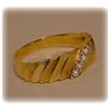 Image 1 : VINTAGE MEN'S RING GENUINE DIAMONDS SOLID 14K GO