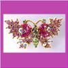 Image 1 : BUTTERFLY PIN BROOCH GOLD SWAROVSKI CRYSTALS