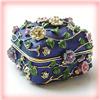 Image 1 : BLUE FLOWER 24 GOLD SWAROVSKI CRYSTAL JEWELRY BOX
