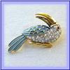 Image 1 : NEW TOUCAN PIN BROOCH 24K GOLD SWAROVSKI CRYSTALS